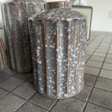 Grey / Brown tone Stripe glossy Vases - 2 sizes