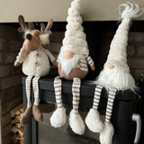 Neutral Fabric Santa with Dangly legs 56cm