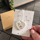 Gift card with mini heart - Always here for you