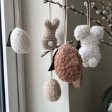 Soft Hanging Sherpa Bunnies 12cm - 3 colours