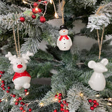 Christmas Ceramic Hanging Snowman 6cm