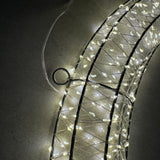 Silver Light Up Round Wreath 60cm