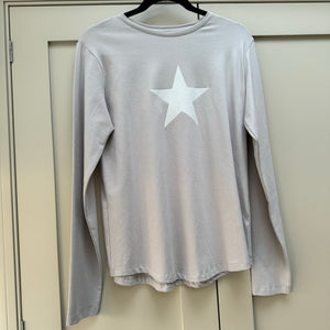 Chalk - Dove Grey Renee Top with White Glitter Star