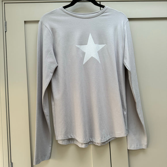 Chalk - Dove Grey Renee Top with White Star