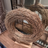 Rustic Champagne wreath on stand H55cm