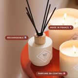 My Jolie Candle collection has collaborated with Maison Berger

My Jolie 100ml Diffuser
The Wooded Family fragrance
Fragrance - Golden Amber