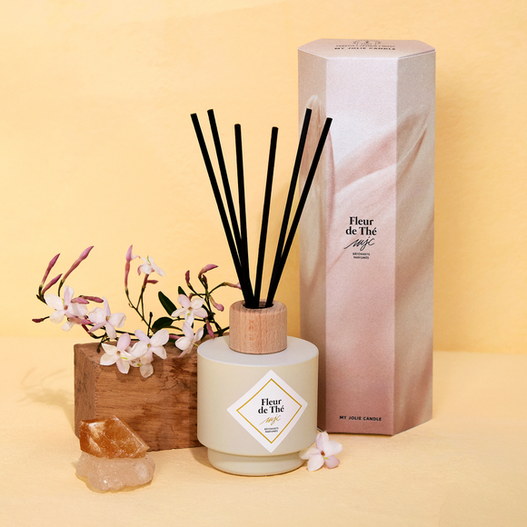 My Jolie Candle collection has collaborated with Maison Berger

My Jolie 100ml Diffuser
The Florals Family fragrance
Fragrance - Tea Flower 

Diffuse, enjoy, refill.