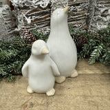 White Reactive Glaze Ceramic Standing Penguins
Available in 2 sizes; - Small 11cm &amp; Large 15cm