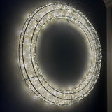 Silver Light Up Round Wreath 60cm