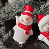 Christmas ceramic tumbling Snowmen - 2 styles