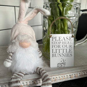 Mini Metal Hanging Sign - Easter, Please Stop Here