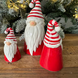 Christmas Ceramic Red and White Santa  - 3 sizes