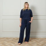 Chalk - Leona straight leg Pant, side pockets &amp; drawstring waist&nbsp;
Colour - Navy