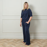 Chalk - Leona straight leg Pant, side pockets &amp; drawstring waist&nbsp;
Colour - Navy