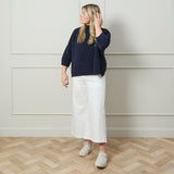 Chalk - Vicki Jumper stylish &amp; relaxed shape&nbsp;
Colour -&nbsp;Navy