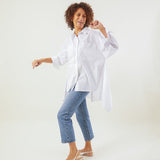 Chalk - Vivienne Shirt is a statement piece, oversized design.. Colour - White