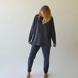 Chalk - Charcoal Robyn Top with text 'Weekend'