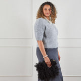 Chalk - Luxurious Morgan Jumper loose fit with short sleeves..
Colour - Silver
New Autumn 2024&nbsp;