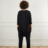 Chalk - Black Robyn Top with script 'Weekend'