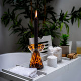 Glass House Interiors - offering unique patterned, quality and shaped glassware.

Glass Pillar Candle Holder H14cm - Leopard Print