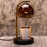 Glass Candle Lamp Warmer - Brown Marble   *PRE ORDER*