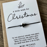 Christmas Mini Wish Bracelet - 'A little wish for Christmas'