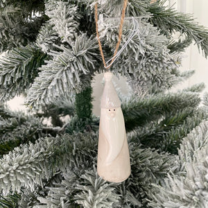 Christmas Ceramic Gnome Hanging 9.5cm Decoration