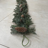 Green snowy Pine & Pinecone Garland 180cm