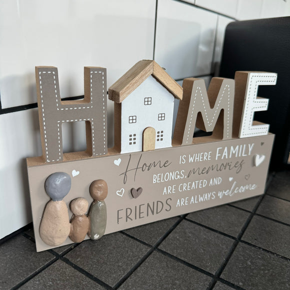 Standing Quotable Wooden Home Sign - 24cm
