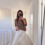 Cashmere-like Batwing Cardigan - Mink