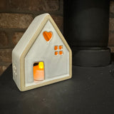 Natural Glazed House with LED T-Light - 3 styles