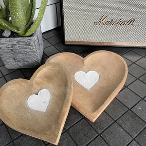 Rustic Wooden Heart Dish - 2 sizes