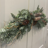 Green snowy Pine & Pinecone Garland 180cm