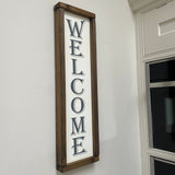 Rectangular Wooden Framed White Sign 63cm - 'Oh Hello'