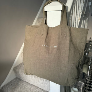 Chalk - Olive Oversized Shopper | Pack it in