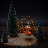 Glass House Interiors - offering unique patterned, quality and shaped glassware.

Glass Bauble: Leopard Print and bronze 9cm