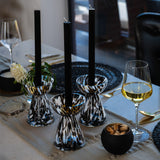 Glass Pillar Candle Holder - Dalmatian Print