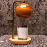 Glass Candle Lamp Warmer - Brown Marble   *PRE ORDER*