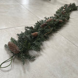 Green snowy Pine & Pinecone Garland 180cm