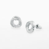 Life Charm Earrings - Silver Knot Studs
