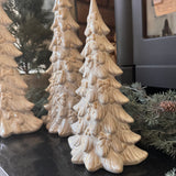 Ceramic Neutral glazed Trees with Bows - 3 sizes