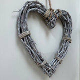 Rope tied Willow hanging Heart