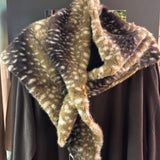 Faux Fur Large loophole Scarf - Deer Print