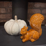 Ceramic Glossed brown Squirrel H13cm