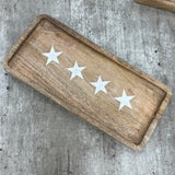 Rustic Wooden Star Trays - 3 sizes