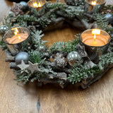 Round Pinecone T-Light Holder D30cm