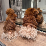 Scandinavian-inspired Christmas Gonk head with long neutral beard &amp; brown faux fur hat with a pom pom&nbsp;
Available in two sizes - Small 20cm and Large 28cm