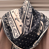 Paisley Print Scarf - Black & Cream