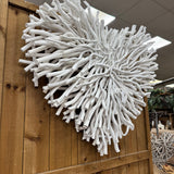 Large White Chunky Twig Heart   *CLICK & COLLECT ONLY*