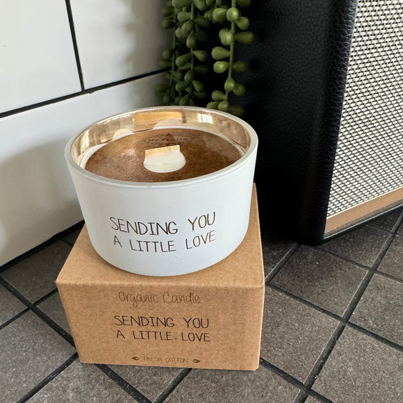 Scented Soy Woodwick Candle - Sending you a little love